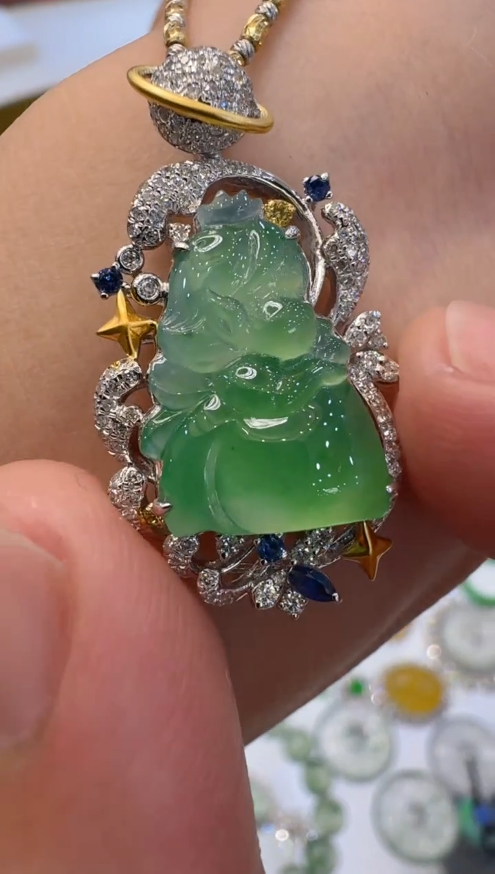 【闪购商品】翡翠吊坠(不含链)18K金镶嵌多样性团购发一件