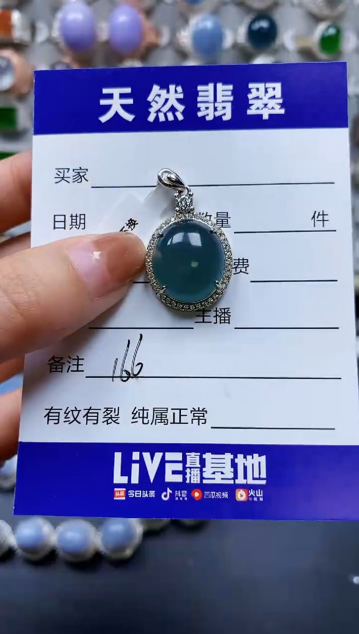 【闪购商品】翡翠颈饰银S925镶嵌0166
