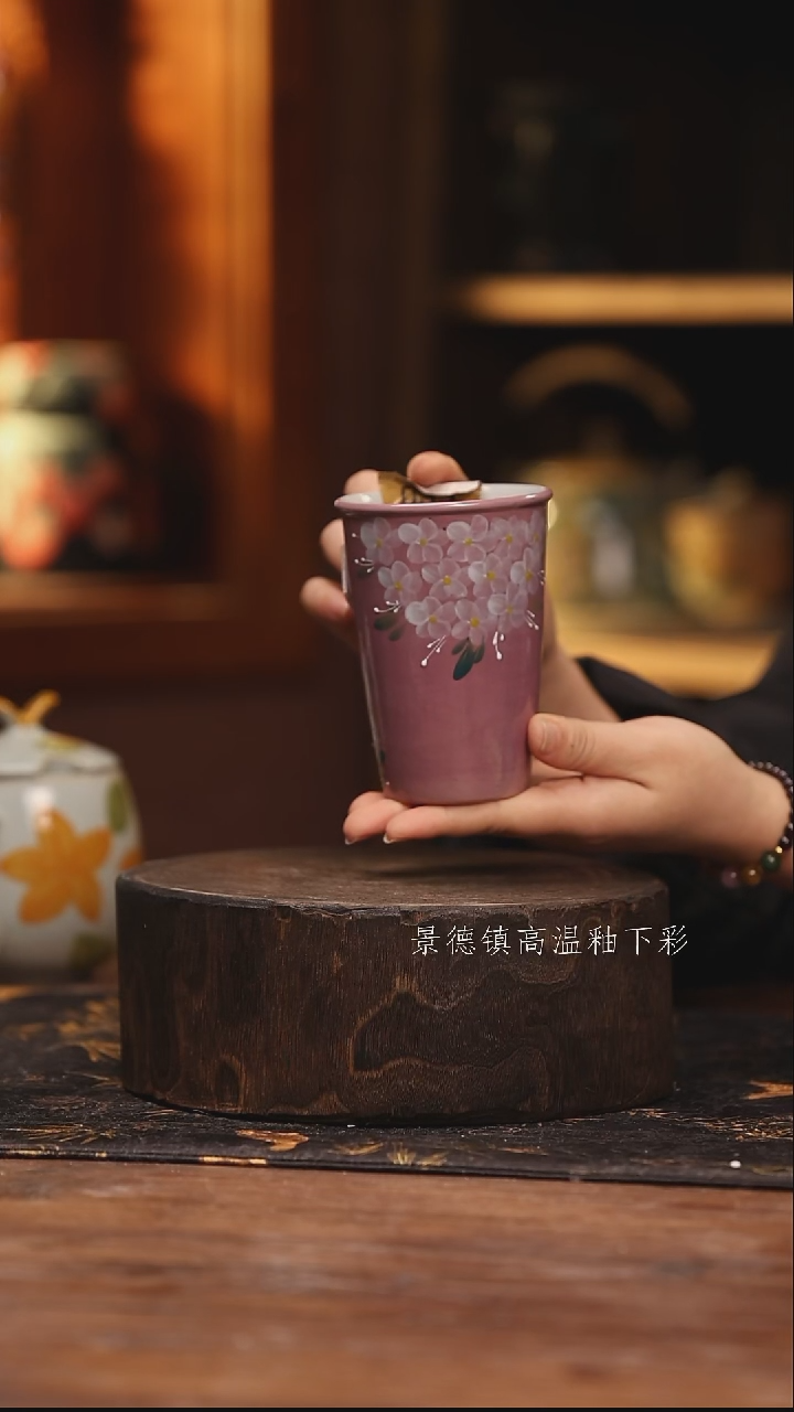 陶瓷景德镇高温釉下手绘陶瓷@L033@