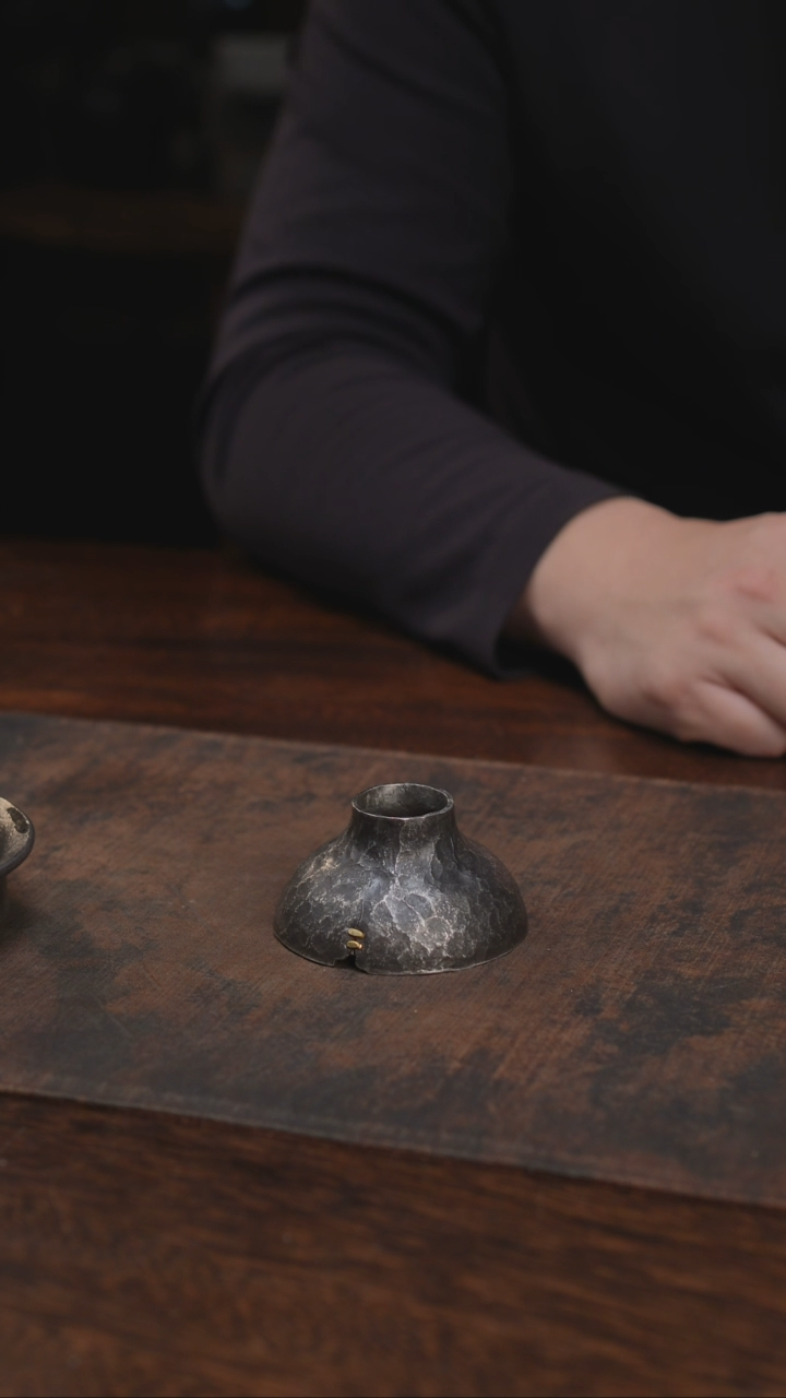 纯锡全手平口补丁投茶器
