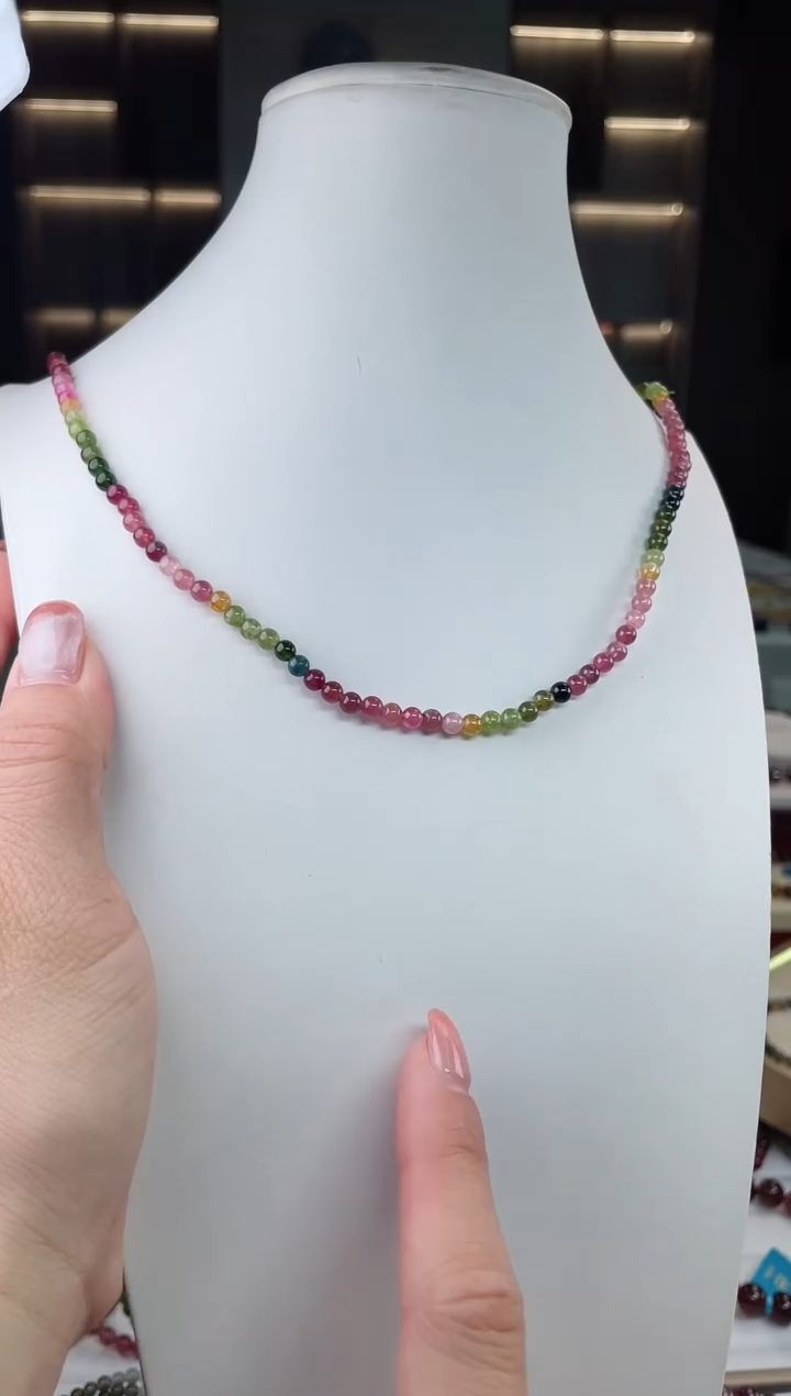 【闪购商品】碧玺三圈手串未镶嵌（多样性发一条）T