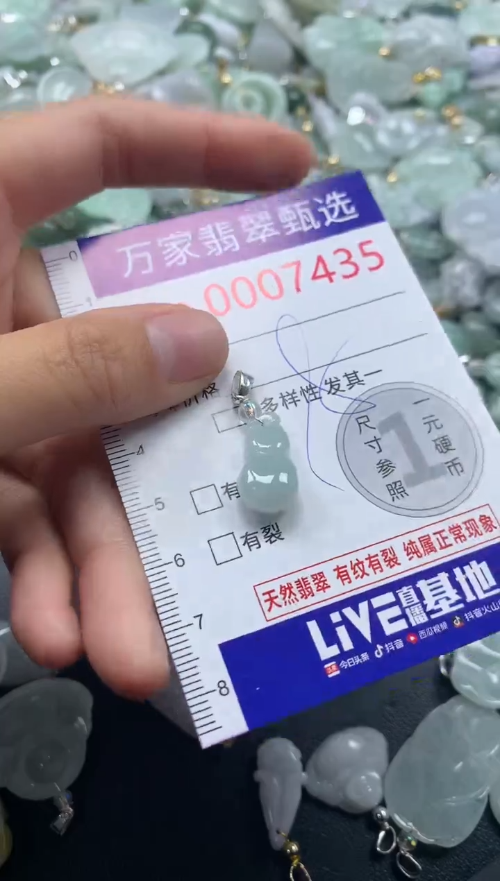 吊坠(不含链)未镶嵌翡翠7435