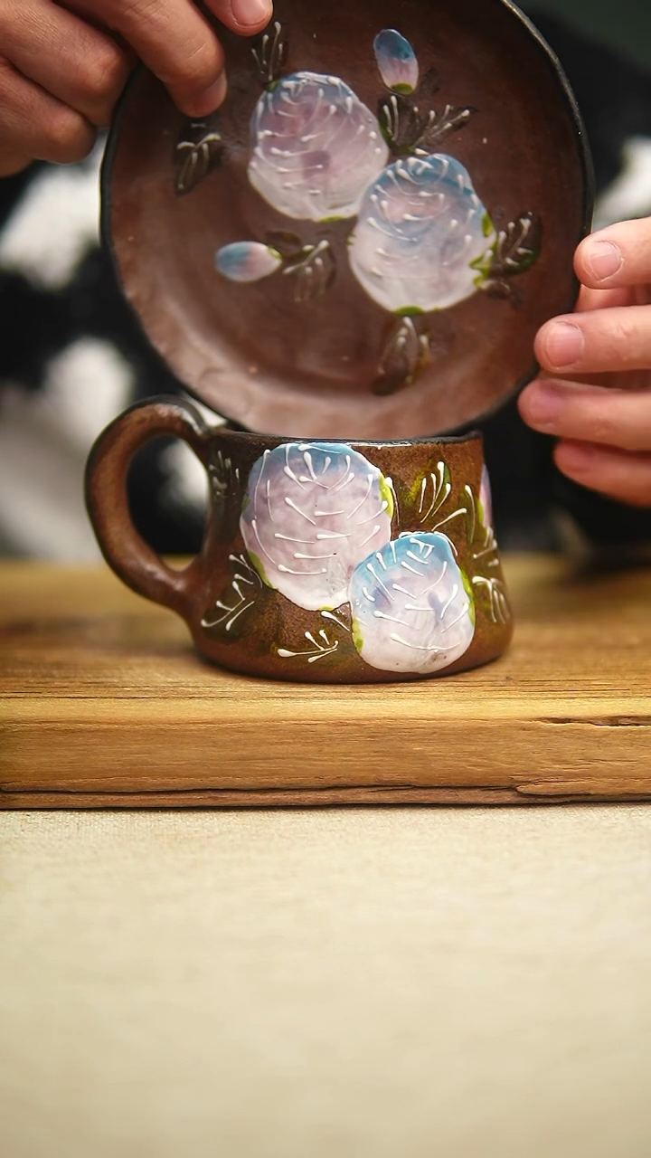 @@陶园瓷舍@@纯手工手绘@高温釉下彩