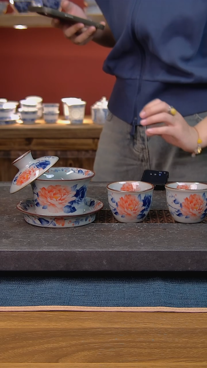 简装家用款3件套 老陶泥开片纹陶瓷茶具