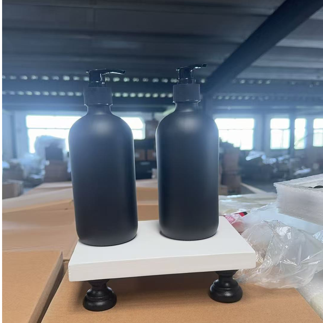 桌面收纳盒白色托黑色带瓶子收纳家用创意简约精致复古021