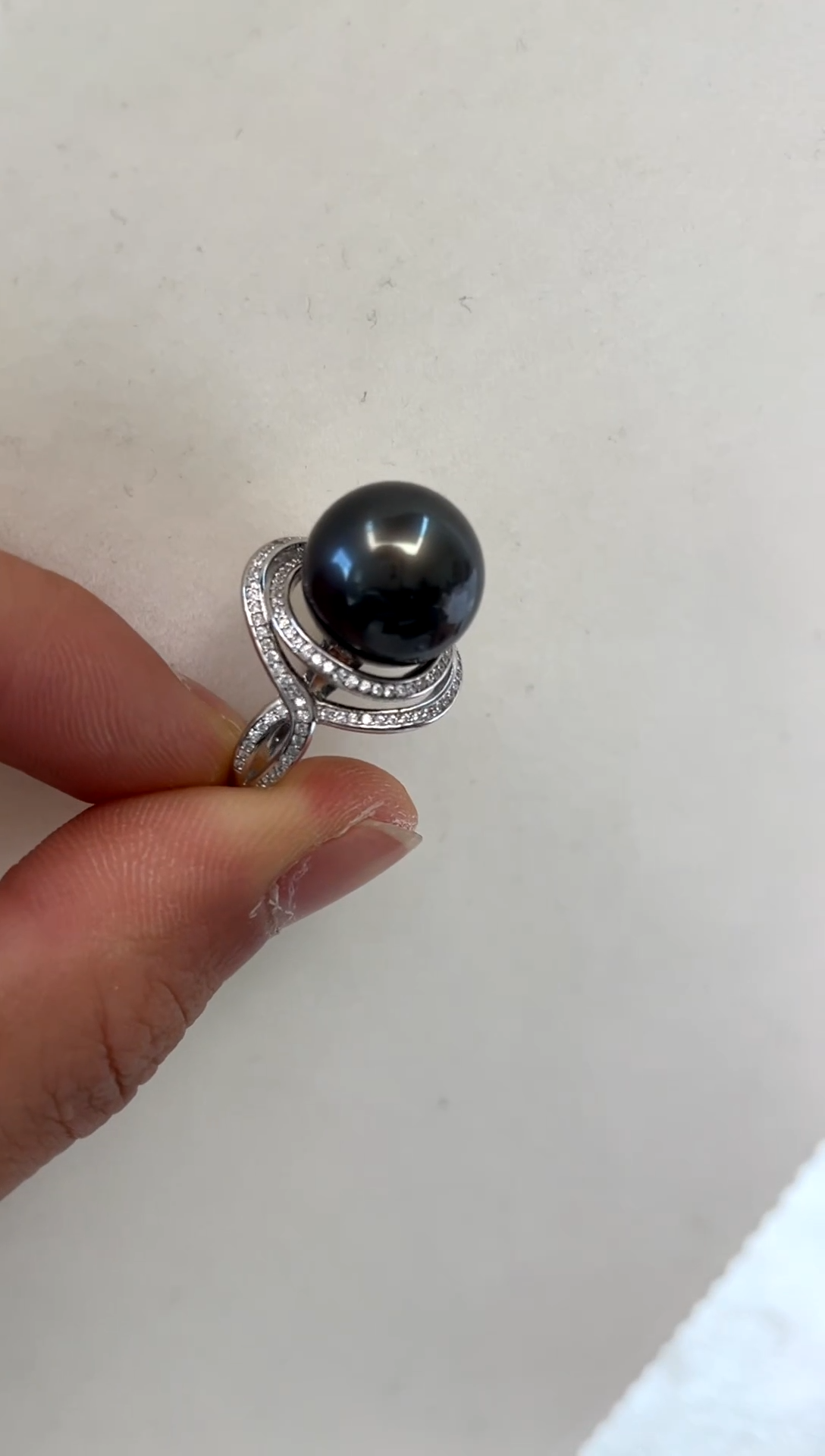 银S925镶嵌戒指海水珍珠13