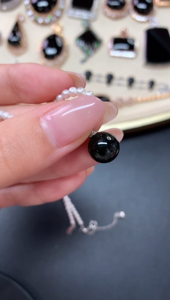 翡翠18K金镶嵌吊坠(不含链)W471|多样性发货一件|899