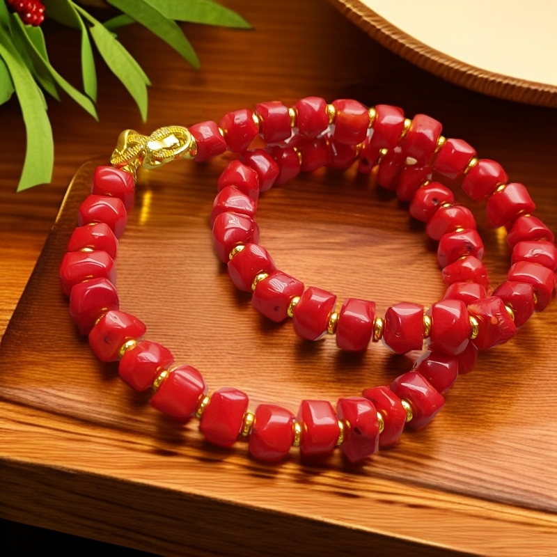 气质妈妈款轻奢红姑娘随行项链10mm有呼吸孔