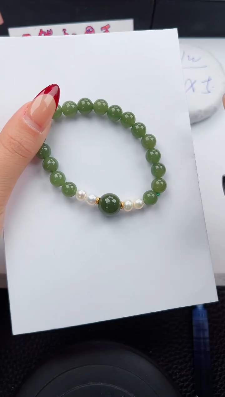 【闪购商品】和田玉手串未镶嵌222微色差T1