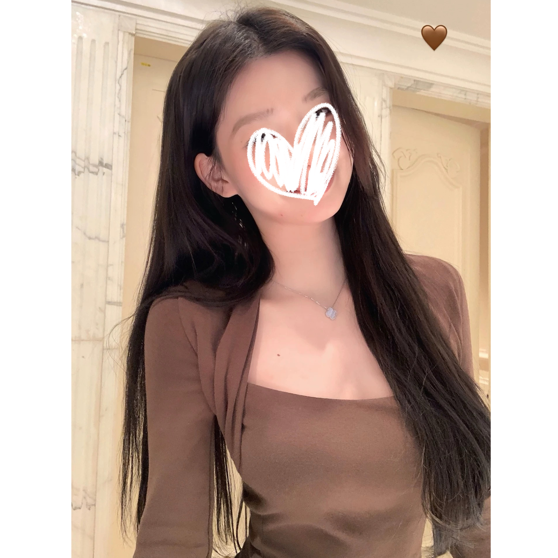 韩女精髓 坎肩领打底衫女冬季修身纯欲绒感保暖上衣D967