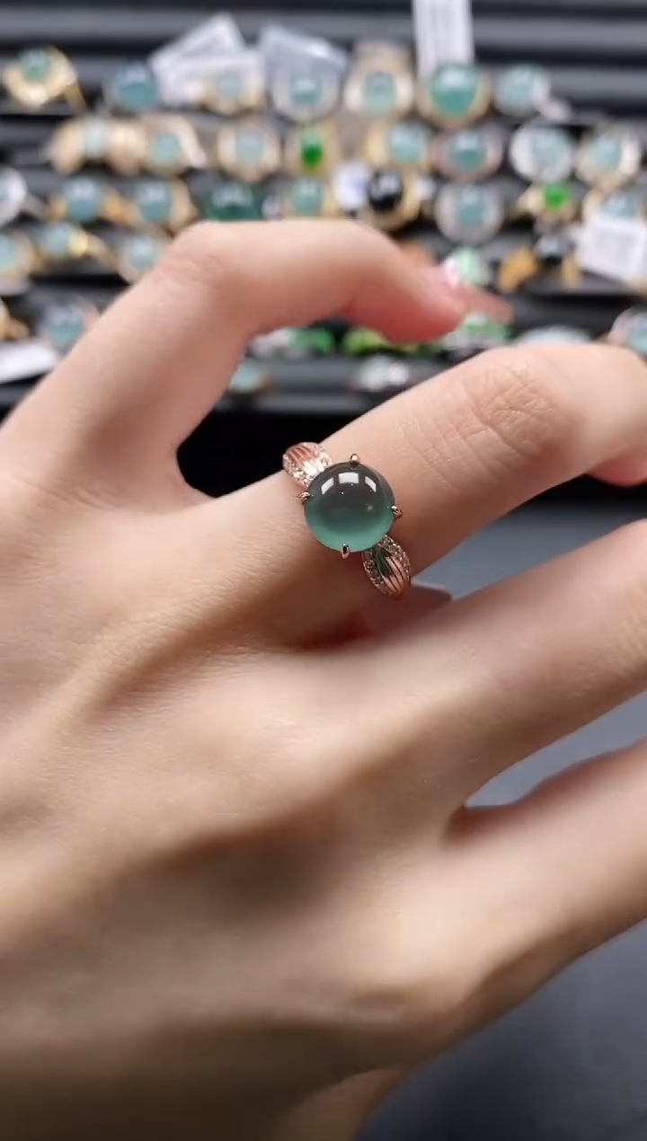 【闪购商品】翡翠戒指银S925镶嵌1111