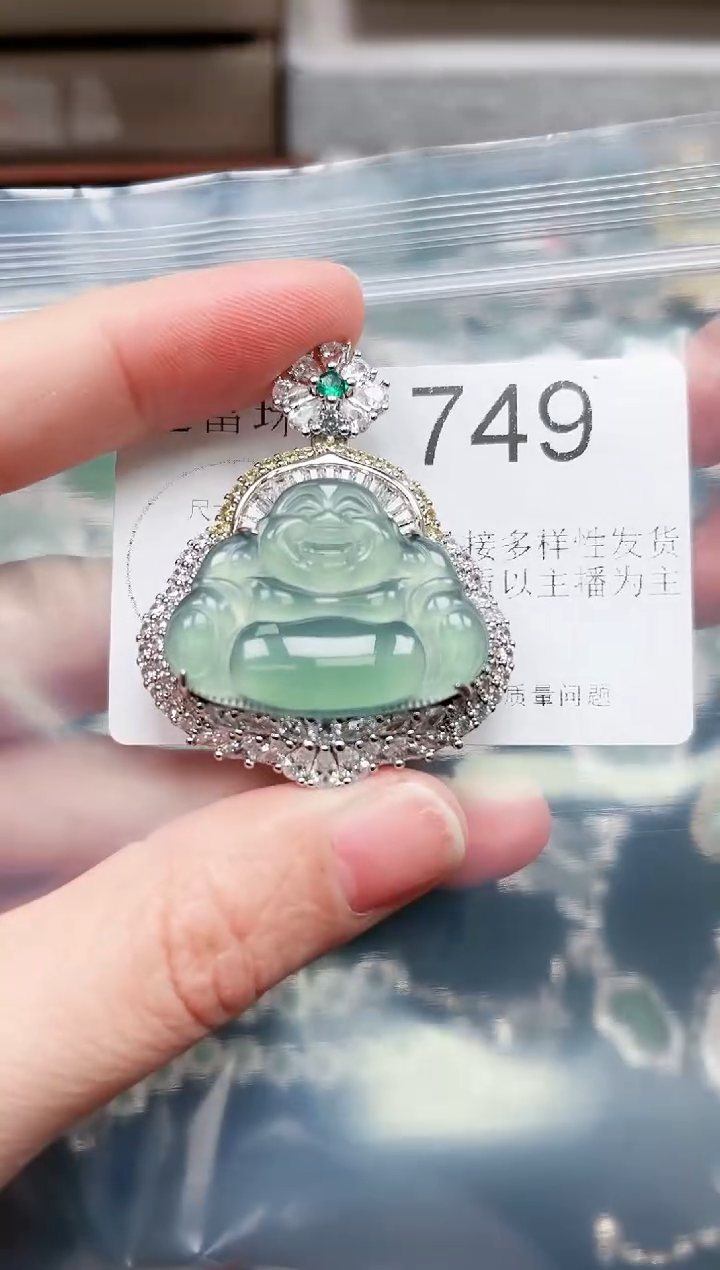 【闪购商品】翡翠颈饰未镶嵌赠皮绳749