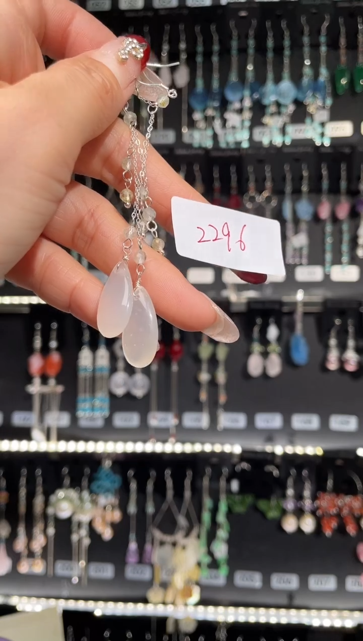 【闪购商品】紫晶耳饰银S925镶嵌喜欢拍