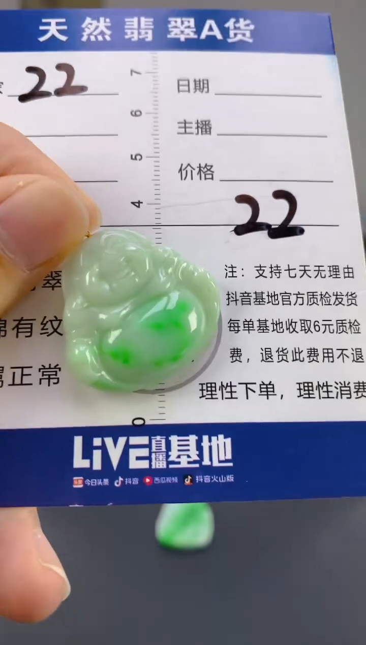 【闪购商品】翡翠颈饰18K金镶嵌天然A货翡翠