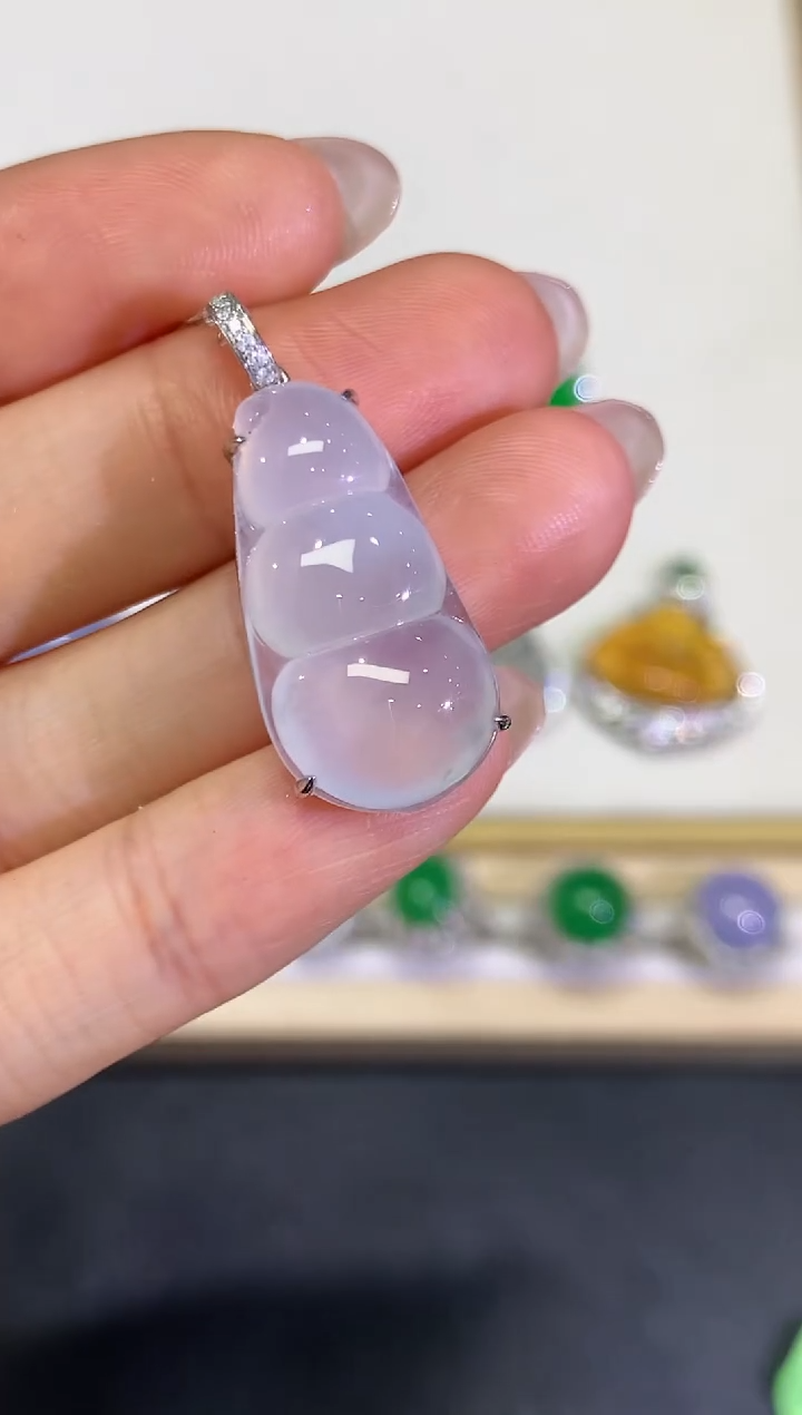 【闪购商品】翡翠颈饰18K金镶嵌团购40