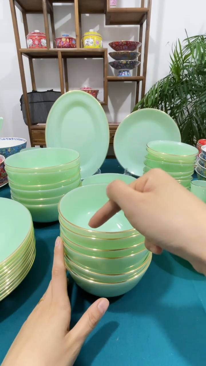 ·5.5英寸玉瓷碗6个口径13.8厘米 