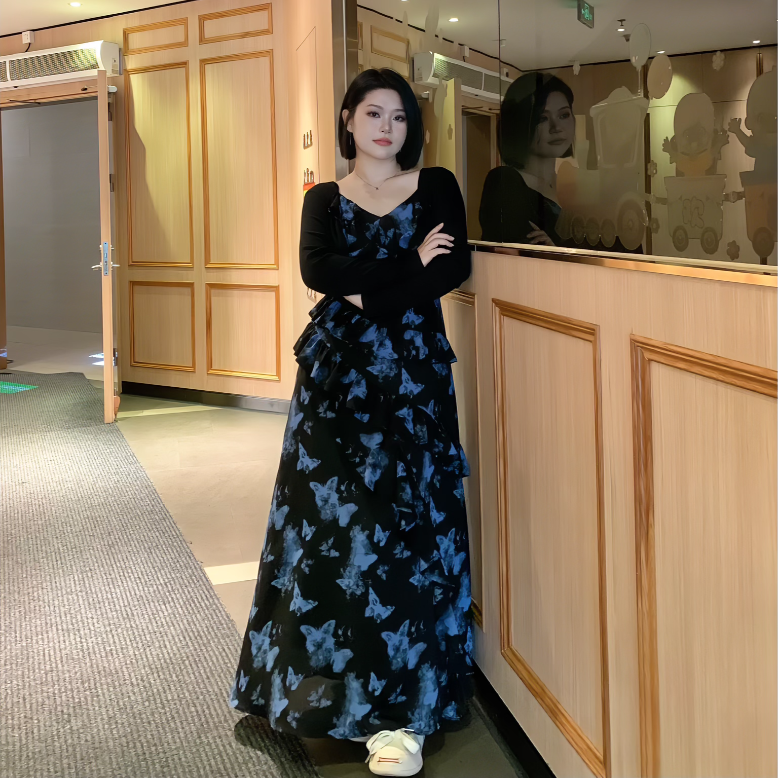 清【浪漫夏日】大码夏季新款气质百搭遮肉显瘦法式连衣裙-S1052