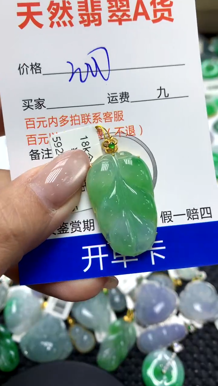 【闪购商品】翡翠颈饰18K金镶嵌111111111