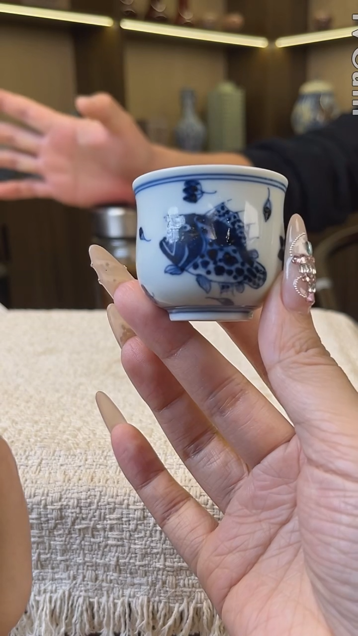 瓷片景德镇毛仔柴窑杯