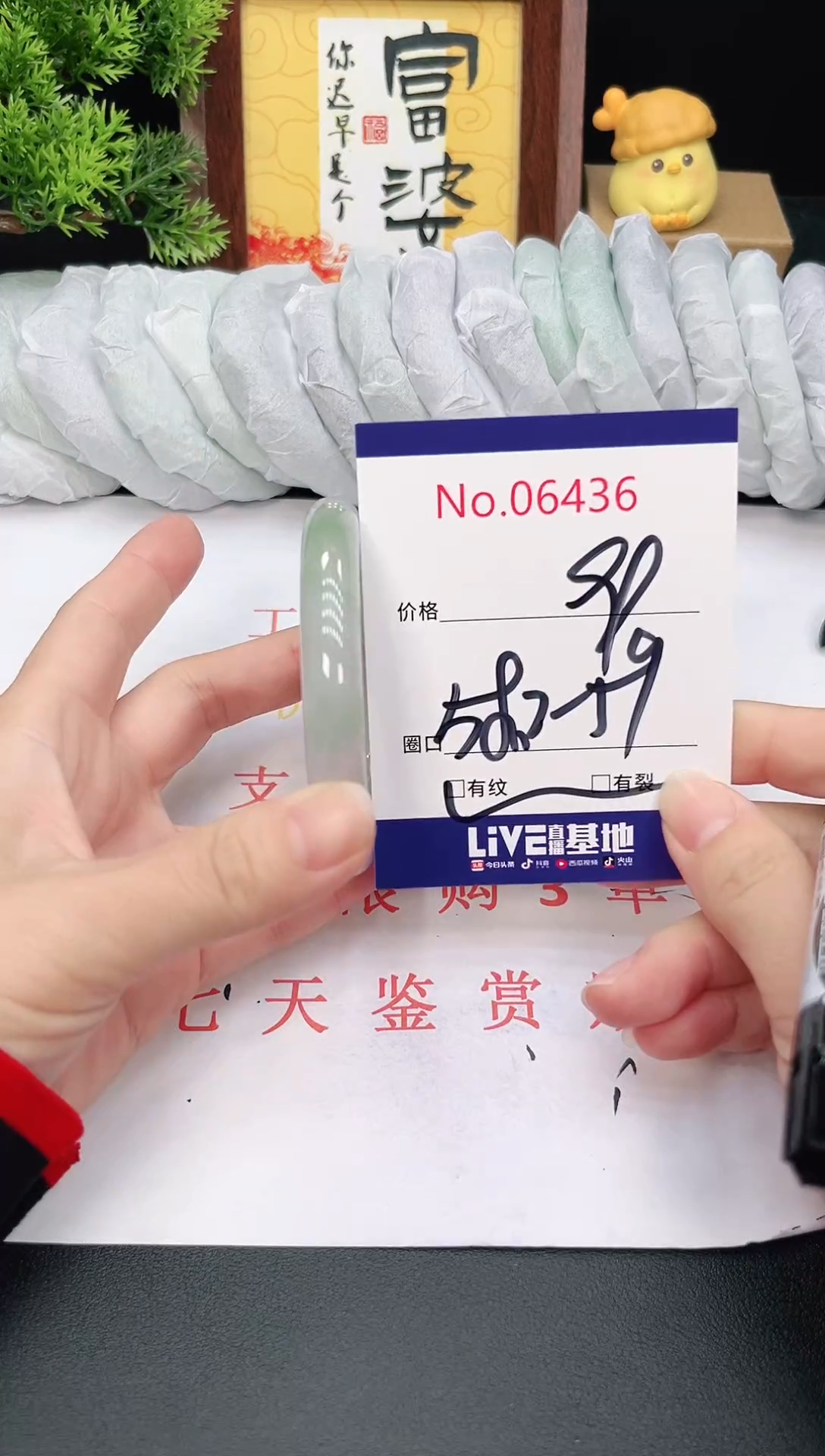 未镶嵌手镯翡翠6436