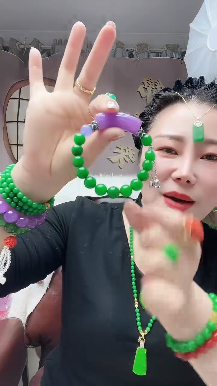 【闪购商品】翡翠手链银S925镶嵌73号