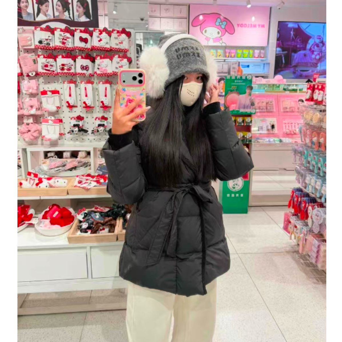 买家秀千金感抗冻小蛮腰美学通勤户外雪地氛围超厚羽绒服女连帽2