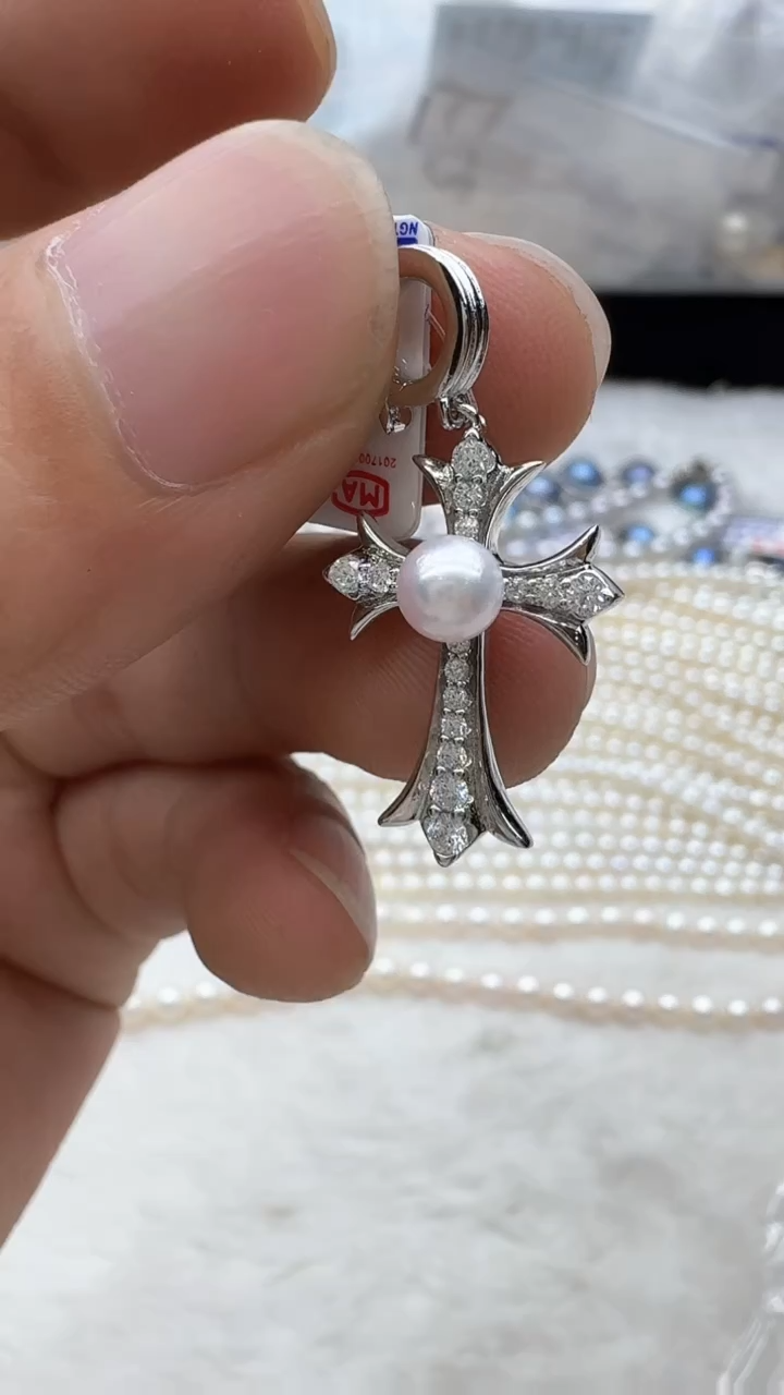 【闪购商品】海水珍珠颈饰银S925镶嵌清货