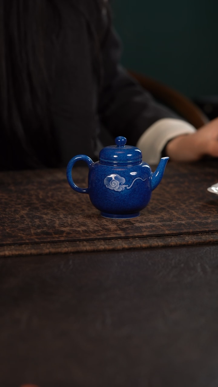 【闪购商品】杯初蓝舍洒蓝祥云小壶