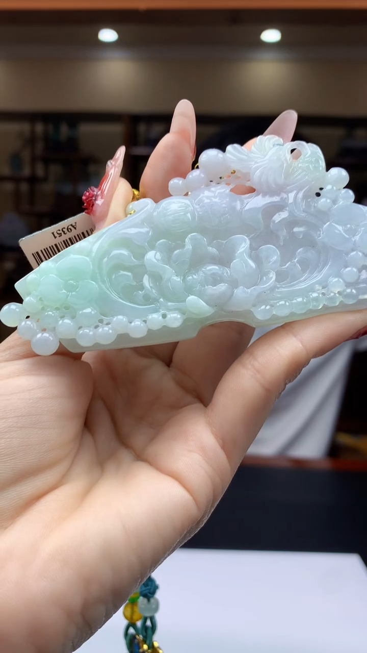 【闪购商品】定制翡翠未镶嵌1002ry-毛货挂件45