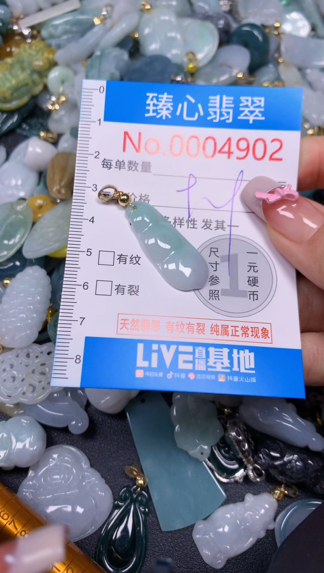 【闪购商品】翡翠颈饰未镶嵌含绳0004902