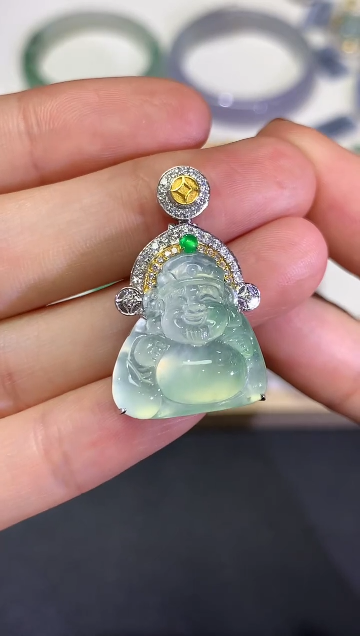 【闪购商品】翡翠颈饰18K金镶嵌团购321