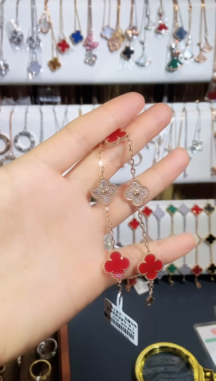 【闪购商品】钻石手链18K金镶嵌钻石k玫红间钻