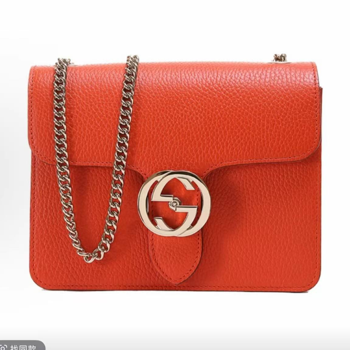 95新 GUCCI/古驰 【安则专属】红金小号风琴链条包