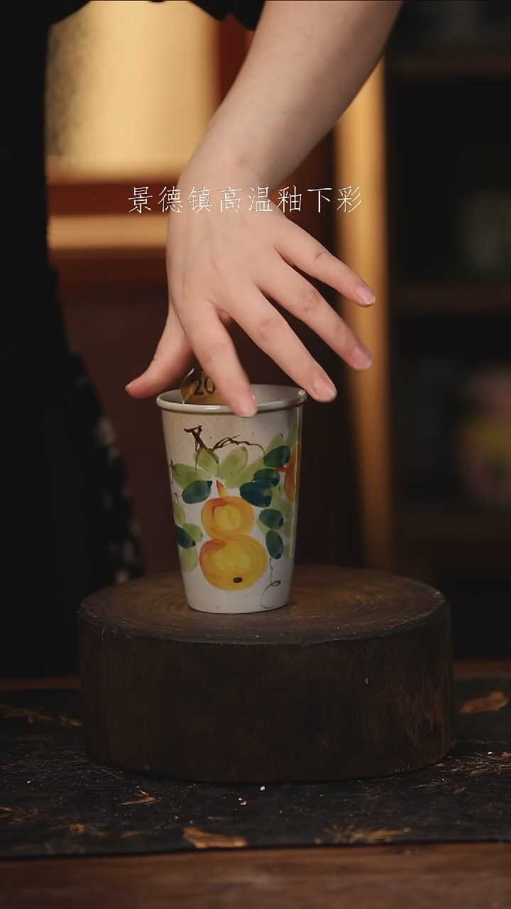 陶瓷景德镇高温釉下手绘陶瓷@L207@