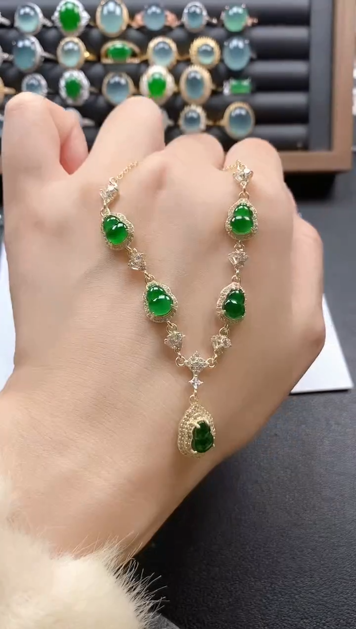 银S925镶嵌戒指翡翠411551