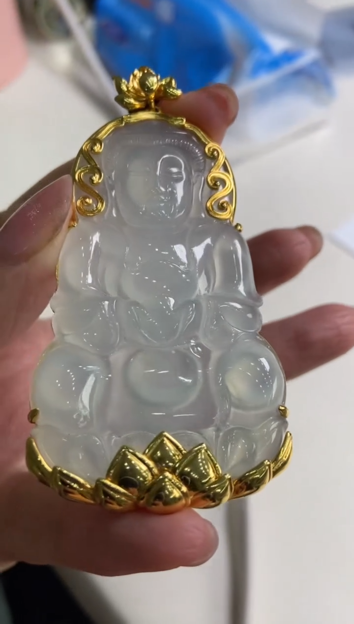 【闪购商品】翡翠颈饰18K金镶嵌1