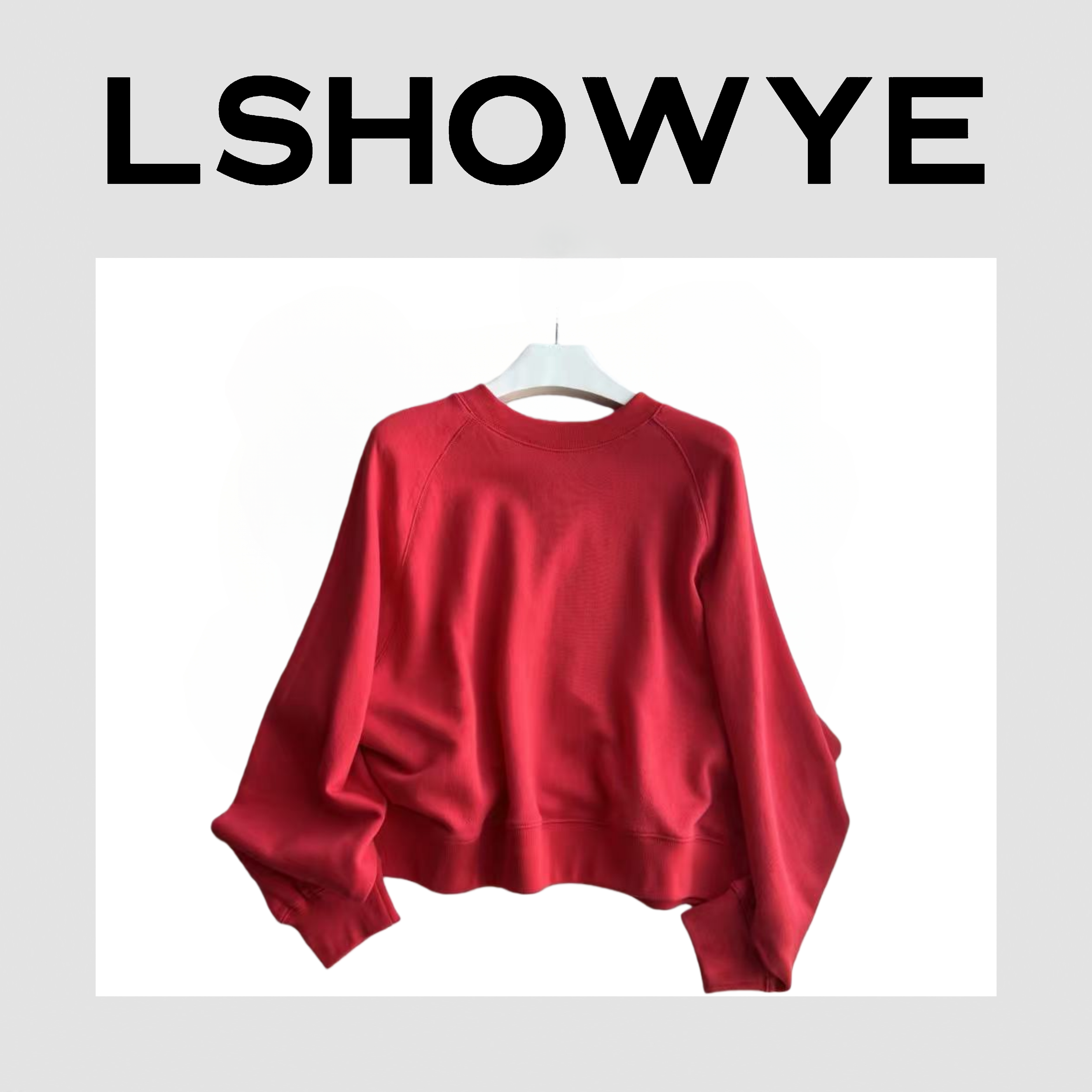 LSHOWYE｜大红色圆领卫衣851203W