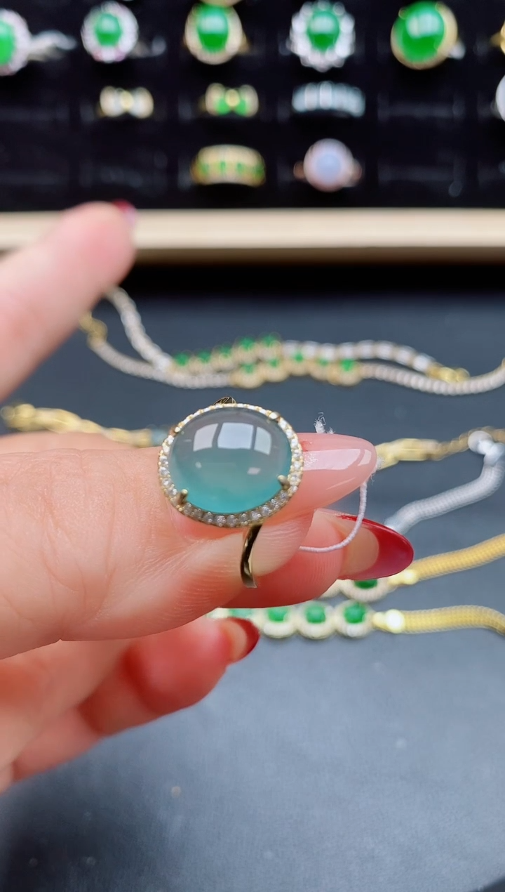 【闪购商品】翡翠戒指银S925镶嵌5085080