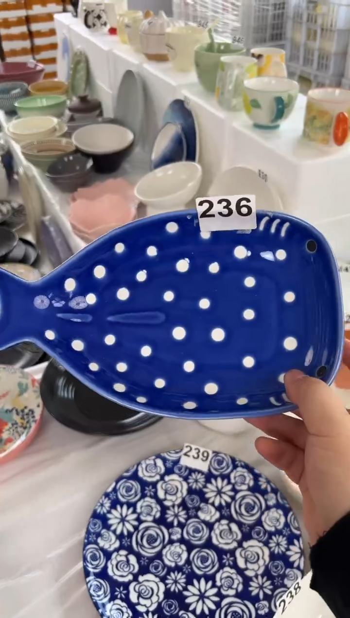 瓷微瑕默认发-小鱼盘-236