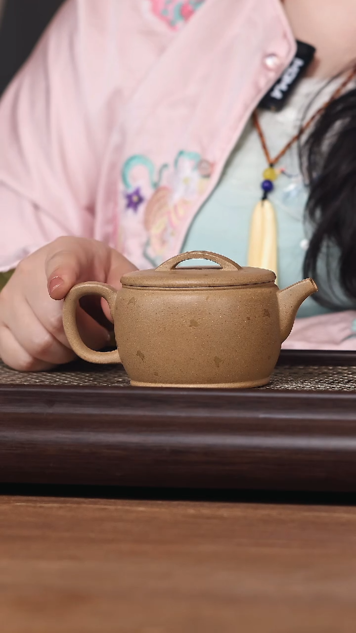 【闪购商品】紫砂茶壶李倩汉瓦洒金 160cc共生段泥
