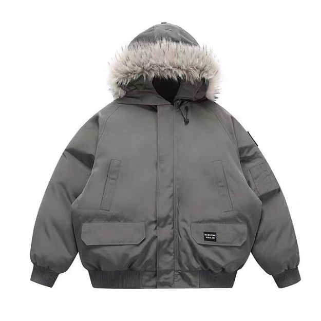 【小雪福利】美式复古情侣百搭加厚保暖连帽款羽绒服现货外套