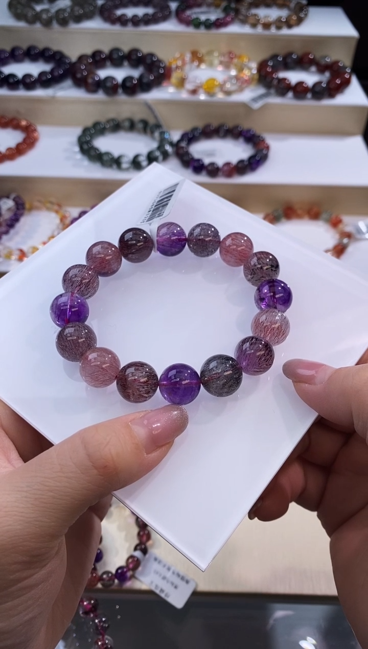 【闪购商品】水晶手链未镶嵌黑加仑超七13m+