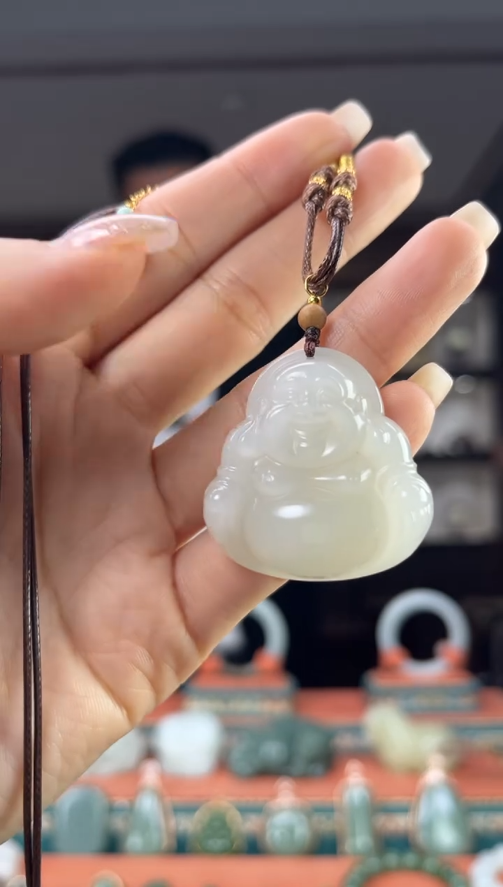 颈饰未镶嵌和田玉佩佩36mm左右