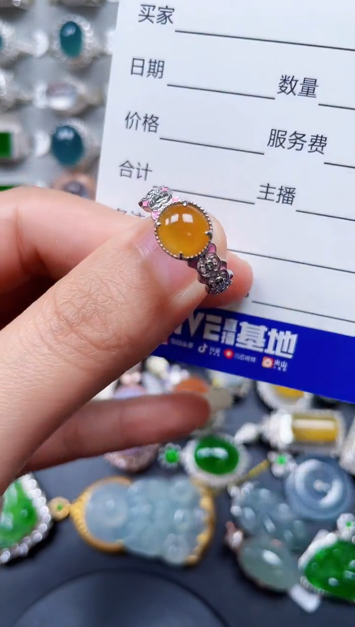 【闪购商品】翡翠戒指银S925镶嵌0314