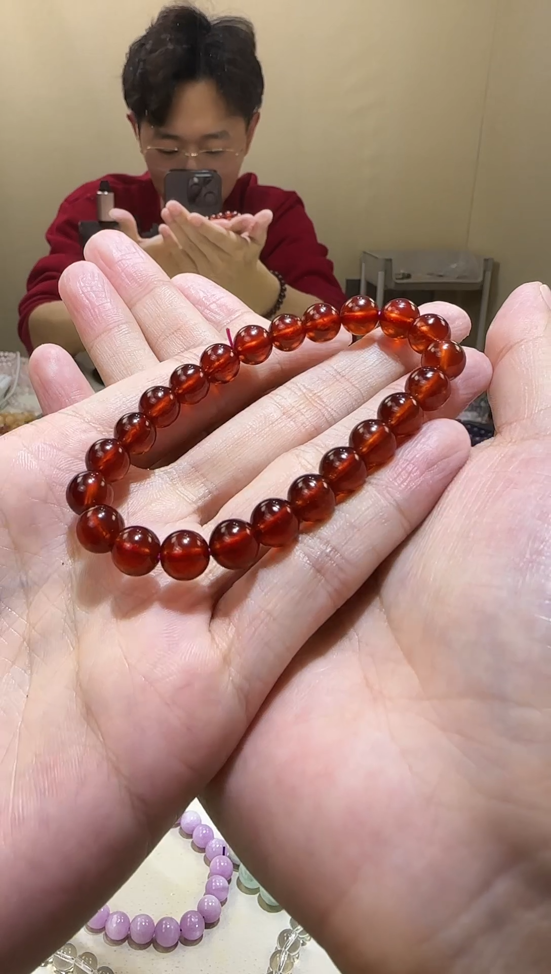 【闪购商品】石榴石手链未镶嵌芬达石榴石8