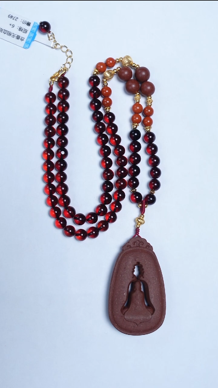 血珀颈饰未镶嵌血珀合香项链