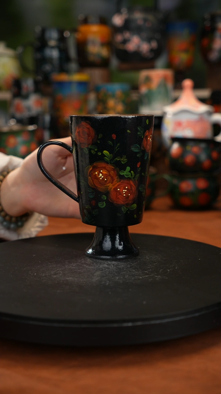 紫砂油画手绘釉下彩