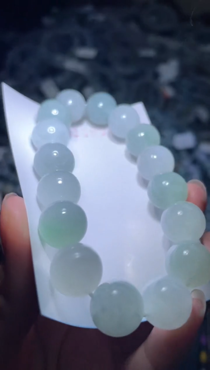未镶嵌定制翡翠天然缅甸翡翠手串30