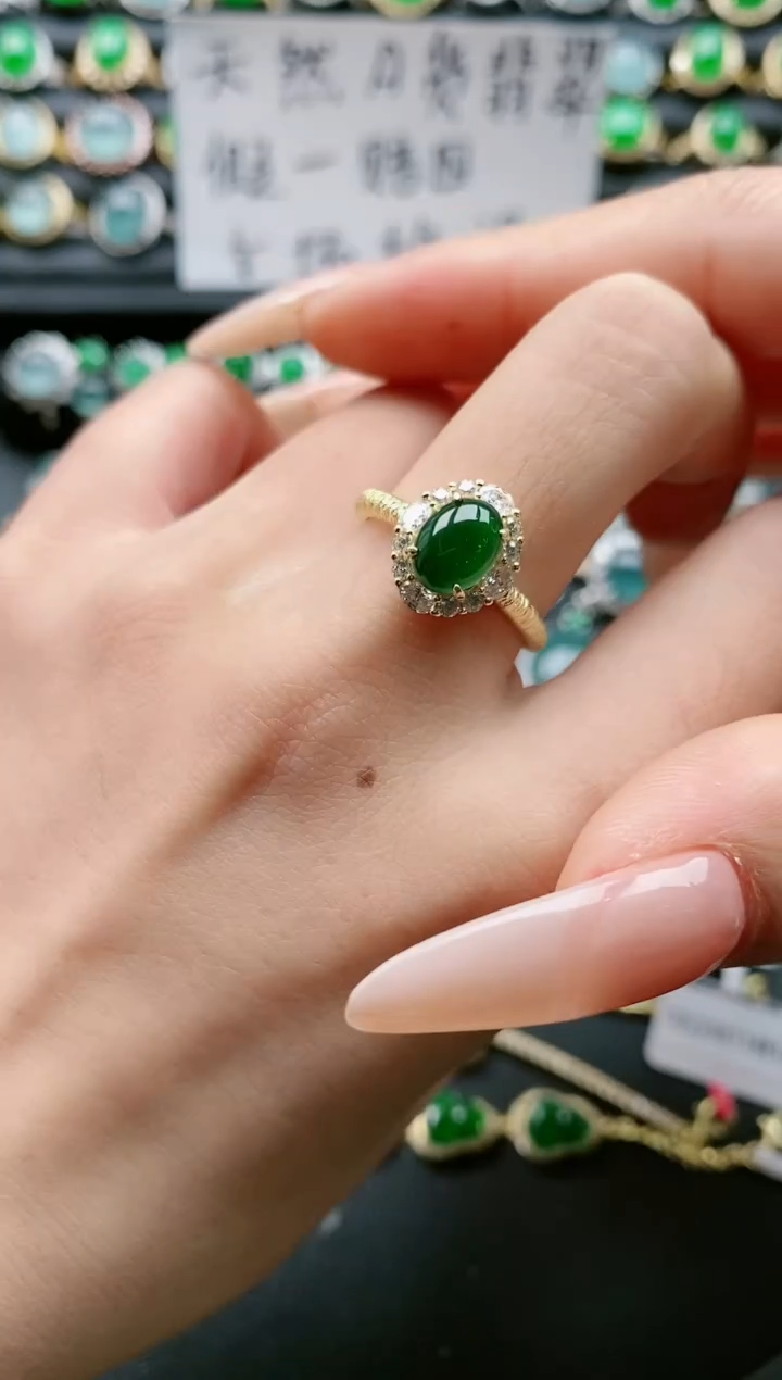 【闪购商品】翡翠戒指银S925镶嵌1111111