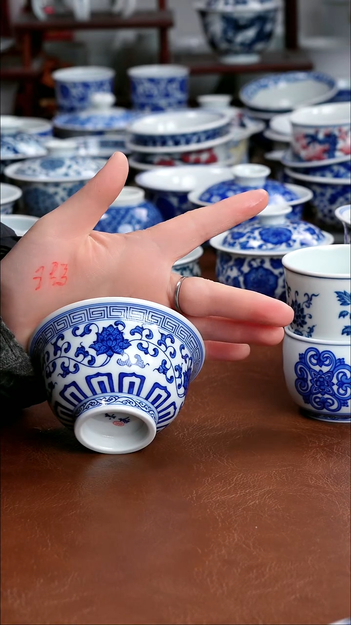 景德镇高端茶器墨奈手工手绘cc左右